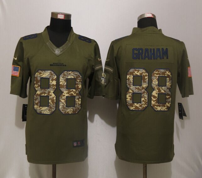 Nike Seahawks 88 Jimmy Graham Green Salute To Service Limited Jersey