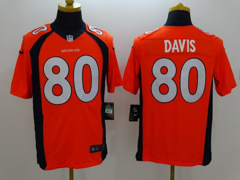 Nike Broncos 80 Vernon Davis Orange Limited Jersey Nike Broncos 80 Vernon Davis Orange Limited Jersey