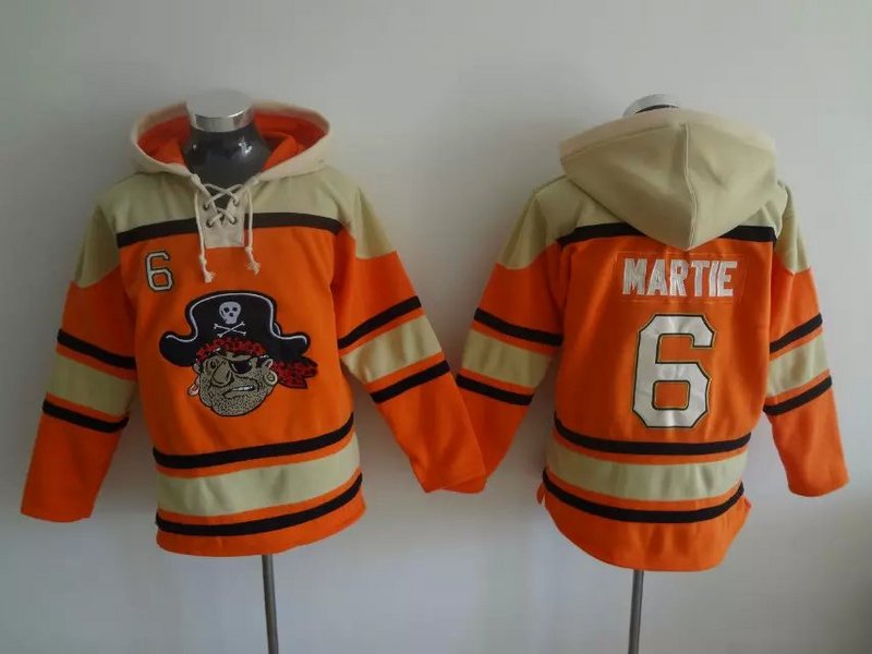 Pirates 6 Starling Martie Orange All Stitched Hooded Sweatshirt
