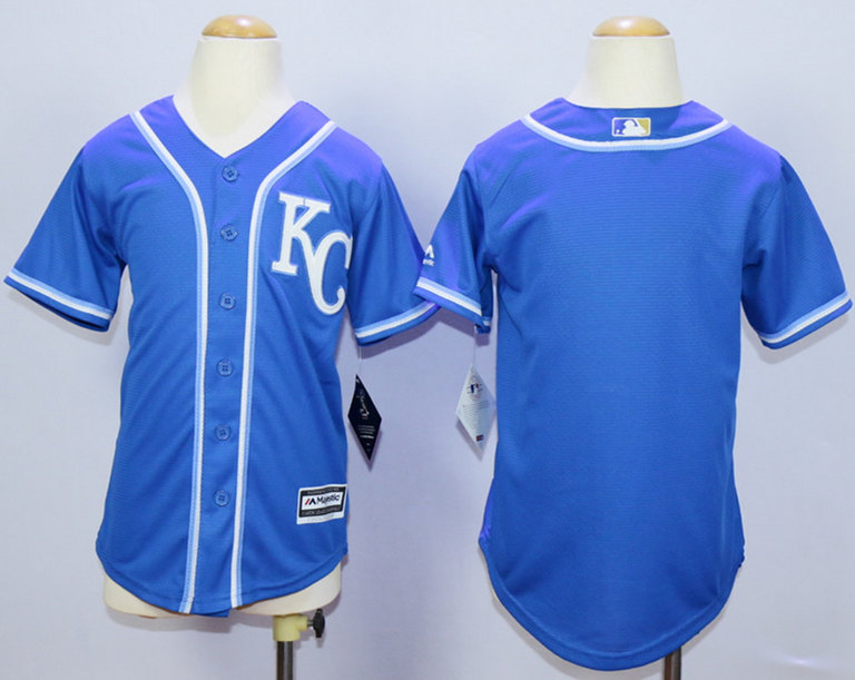 Royals Blank Blue Youth New Cool Base Jersey
