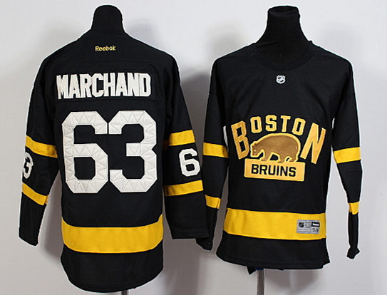 Bruins 63 Brad Marchand Black 2016 Winter Classic Reebok Youth Jersey - Click Image to Close
