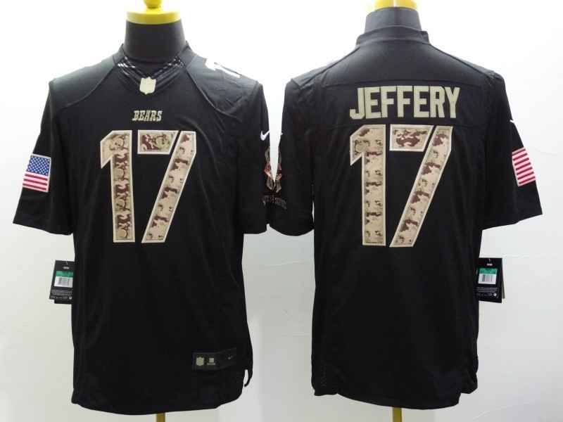 Nike Bears 17 Alshon Jeffery Black Salute To Service Limited Jersey - Click Image to Close