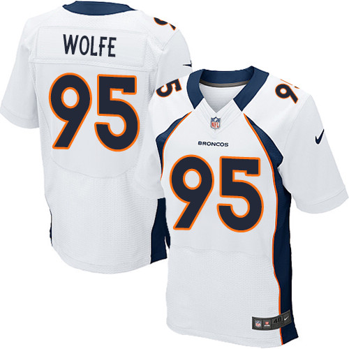 Nike Broncos 95 Derek Wolfe White Elite Jersey
