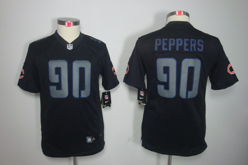 Nike Bears 90 Julius Peppers Black Impact Limited Youth Jersey