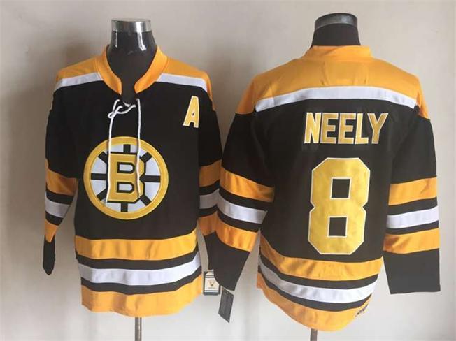 Bruins 8 Cam Neely Black CCM Jersey - Click Image to Close