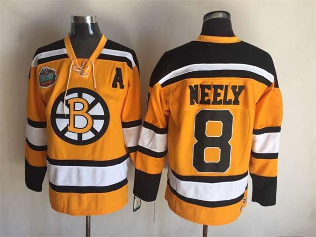 Bruins 8 Cam Neely Yellow Winter Classic CCM Jersey - Click Image to Close
