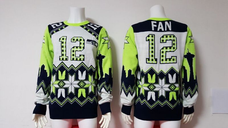 Seahawks 12 Fan Green Men's Ugly Sweater