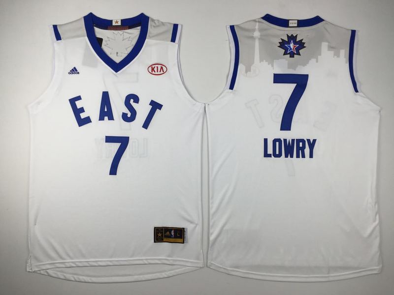 2016 NBA All Star East 7 kyle Lowry White Jersey