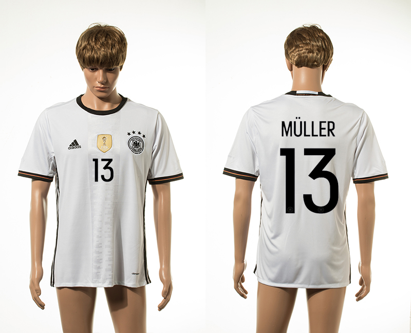 Germany 13 MULLER Home UEFA Euro 2016 Thailand Jersey