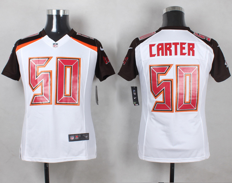 Nike Buccaneers 50 Bruce Carter White Youth Game Jersey