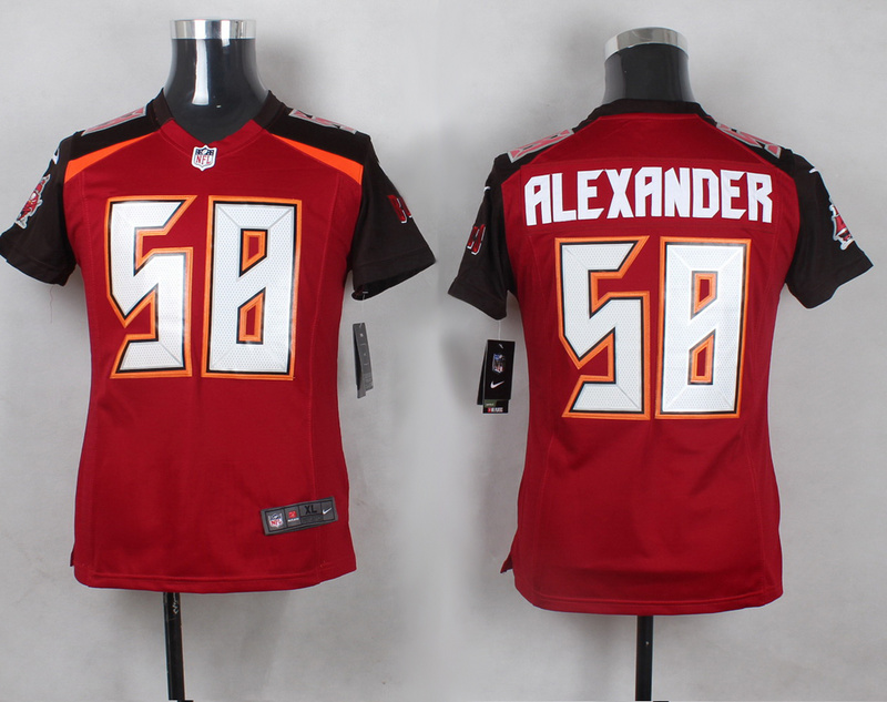 Nike Buccaneers 58 Kwon Alexander Red Youth Game Jersey