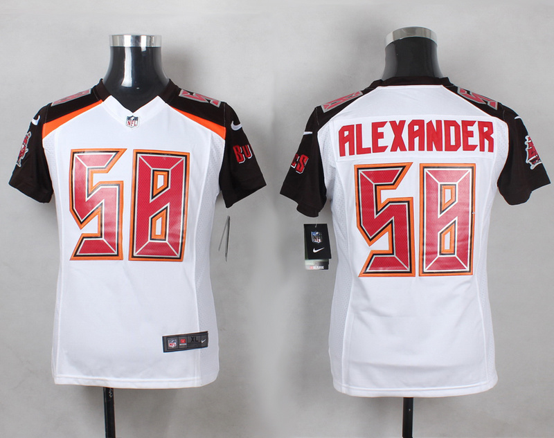 Nike Buccaneers 58 Kwon Alexander White Youth Game Jersey