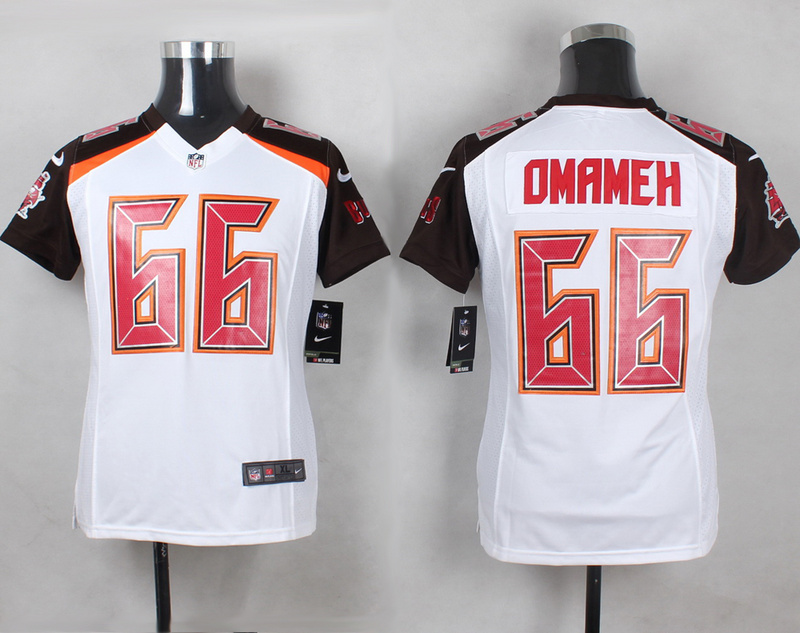 Nike Buccaneers 66 Patrick Omameh White Youth Game Jersey