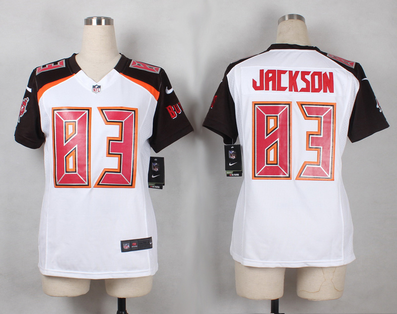 Nike Buccaneers 83 Vincent Jackson White Women Game Jersey - Click Image to Close