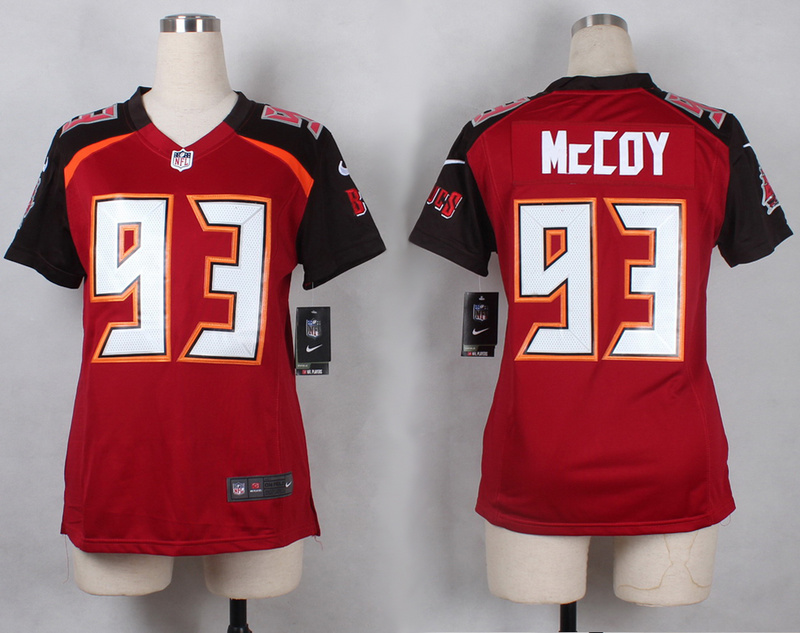 Nike Buccaneers 93 Gerald McCoy Red Women Game Jersey - Click Image to Close