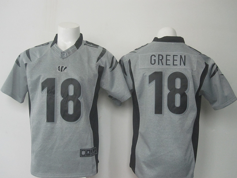 Nike Bengals 18 A.J. Green Grey Gridiron Grey Limited Jersey