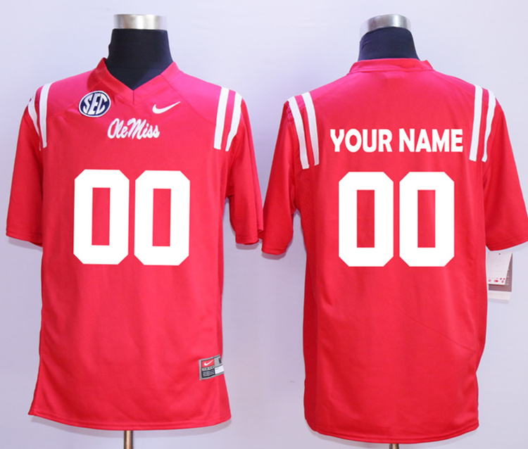 Ole Miss Rebels Red Men Customized College Jersey