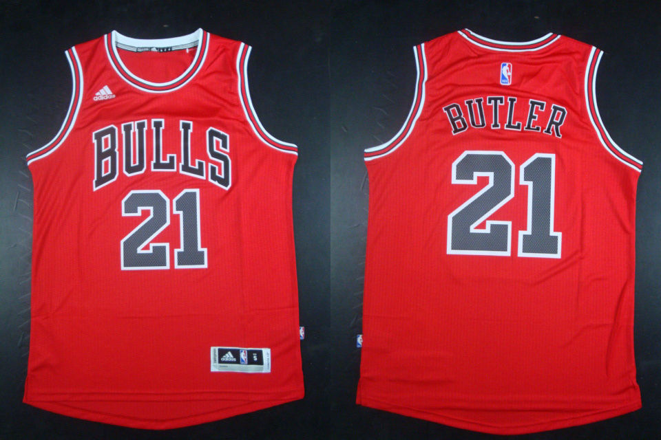 Bulls 21 Jimmy Butler Red Hot Printed Jersey