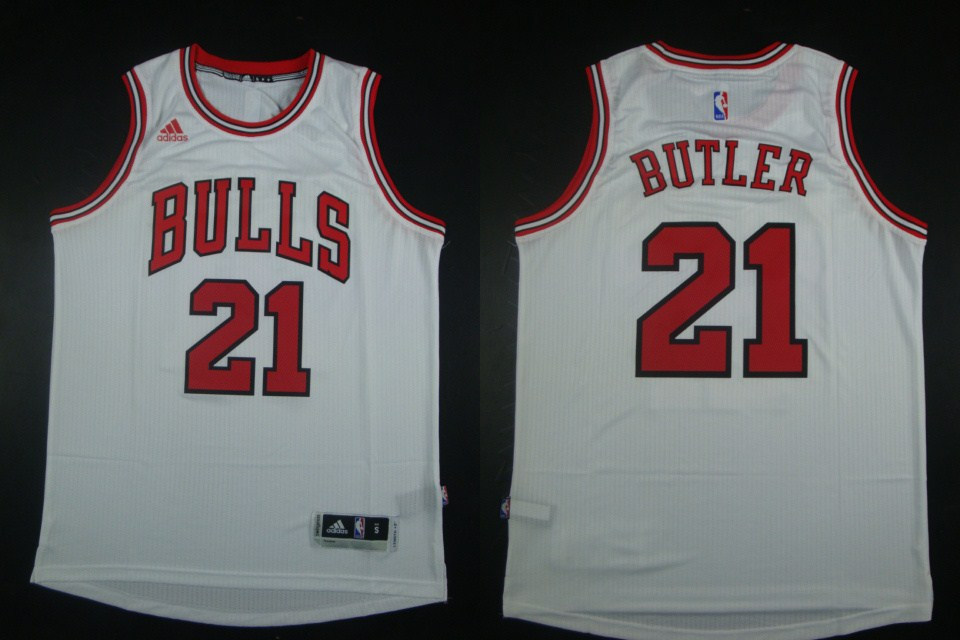 Bulls 21 Jimmy Butler White Swingman Jersey