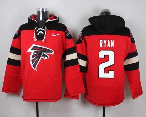 Nike Falcons 2 Matt Ryan Red Hooded Jersey - Click Image to Close