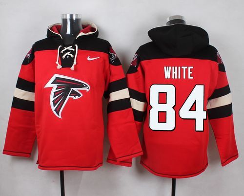 Nike Falcons 44 Roddy White Red Hooded Jersey