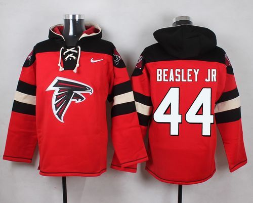 Nike Falcons 44 Vic Beasley Jr. Red Hooded Jersey - Click Image to Close