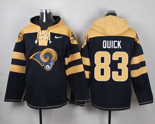 Nike Rams 83 Brian Quick Navy Blue Hooded Jersey