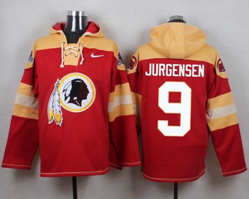 Nike Redskins 9 Sonny Jurgensen Red Hooded Jersey