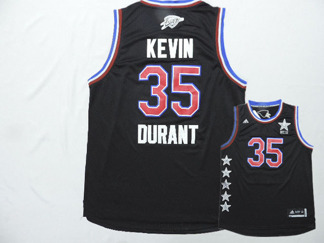 2015 NBA All Star NYC Western Conference 35 Kevin Durant Black Jerseys