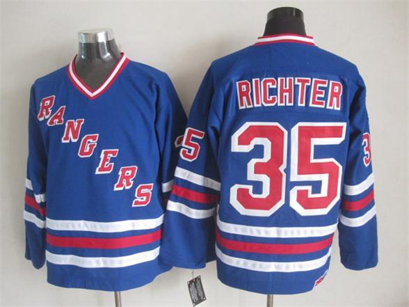 Rangers 35 Richter Blue CCM Jerseys - Click Image to Close