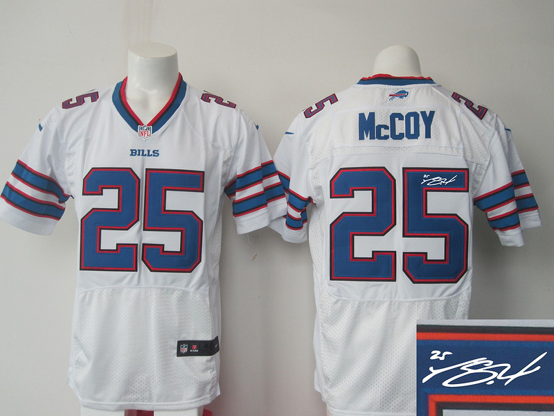 Nike Bills 25 LeSean McCoy White Elite Signature Edition Jerseys