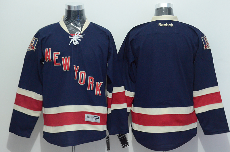 Rangers Blank Dark Blue 85th Anniversary Jersey - Click Image to Close