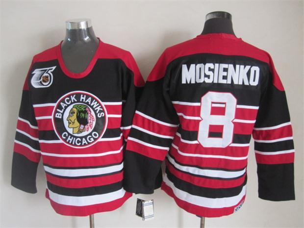 Blackhawks 8 Mosienjo 75th Vintage Jersey - Click Image to Close