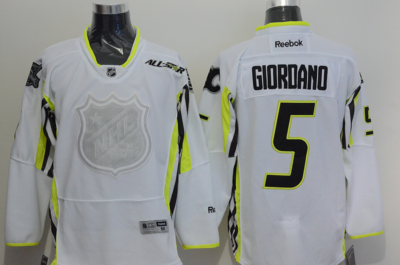 Flames 5 Giordano White 2015 All Star Jersey
