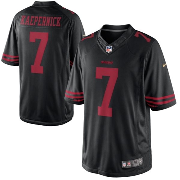 Nike 49ers 7 Kaepernick Black Limited Jersey Nike 49ers 7 Kaepernick Black Limited Jersey