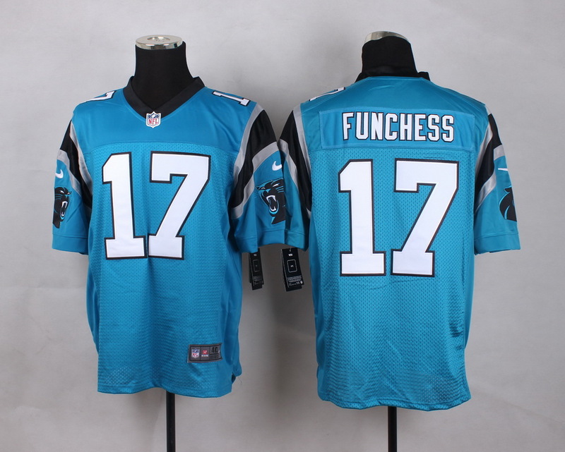 Nike Panthers 17 Devin Funchess Light Blue Elite Jersey