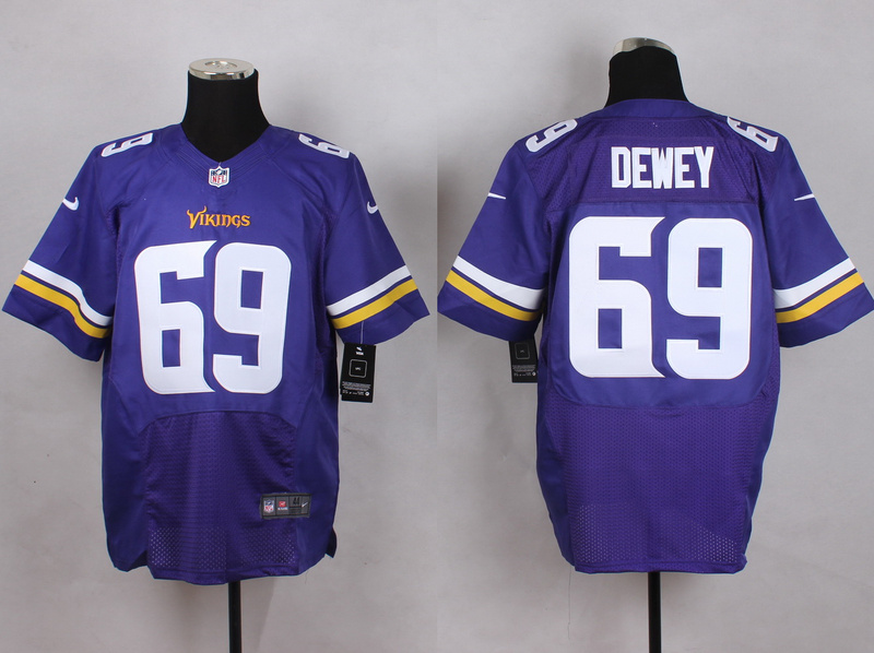 Nike Vikings 69 Dewey Purple Elite Jersey