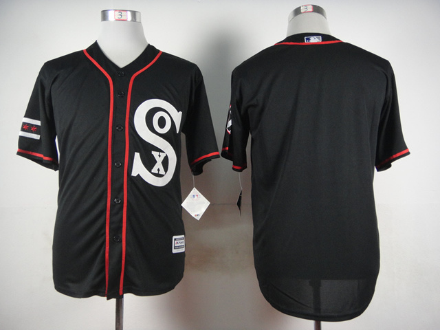 White Sox Blank Black New Cool Base Jersey White Sox Blank Black New Cool Base Jersey