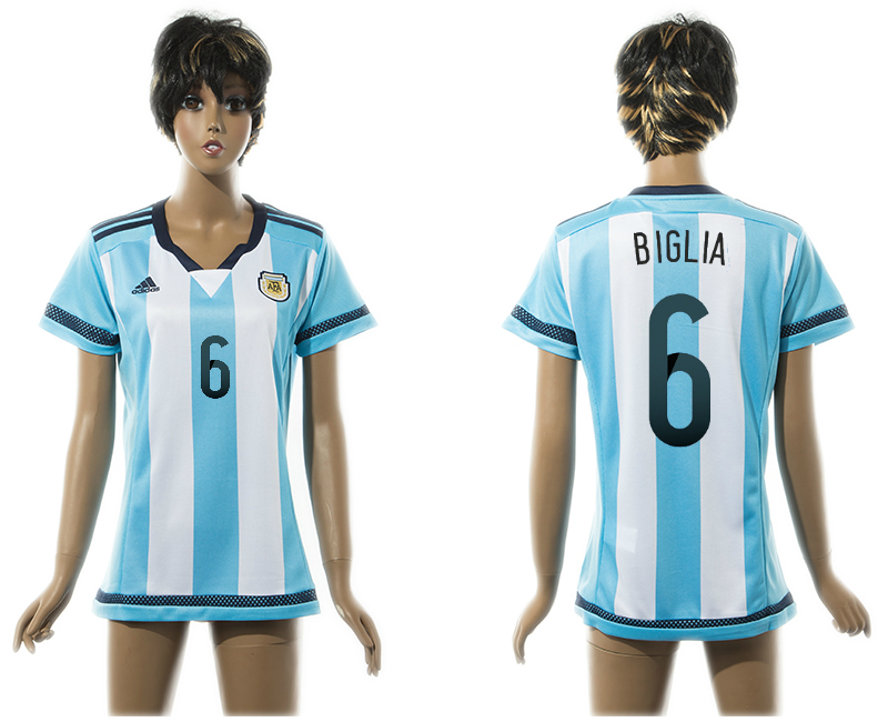 2015-16 Argentina 6 BIGLIA Home Women Thailand Jersey