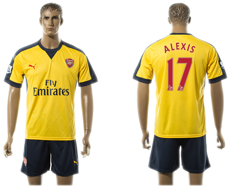 2015-16 Arsenal 17 ALEXIS Away Jersey