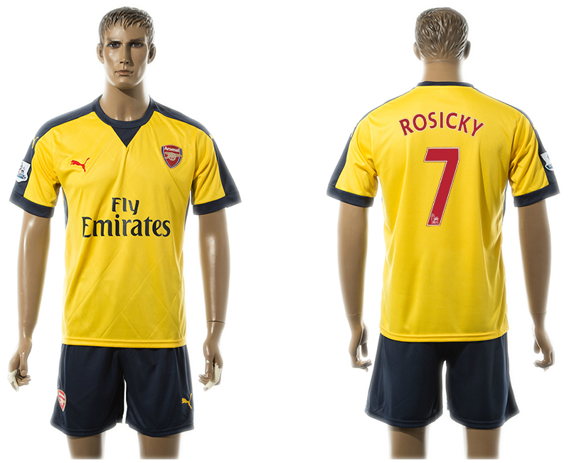2015-16 Arsenal 7 ROSICKY Away Jersey
