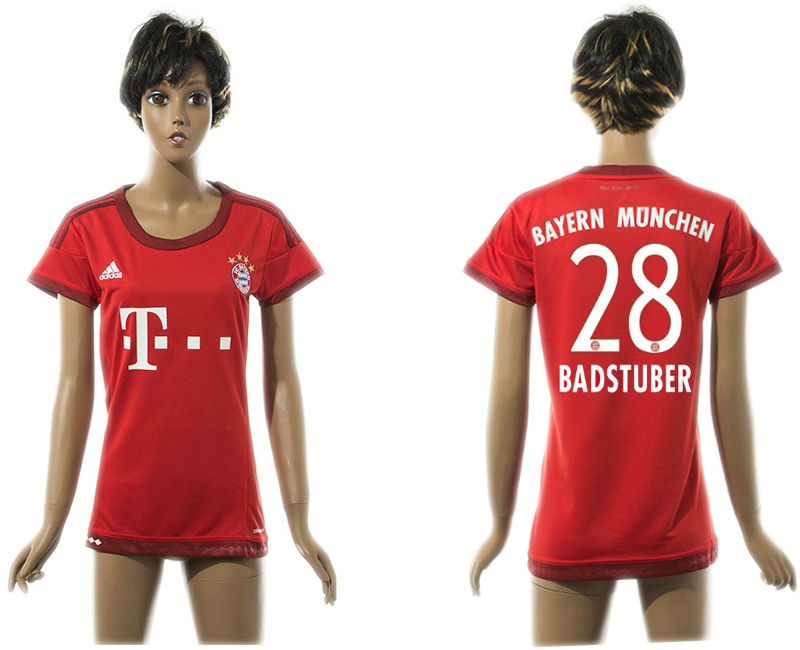 2015-16 Bayern Munchen 28 BADSTUBER Home Women Jersey