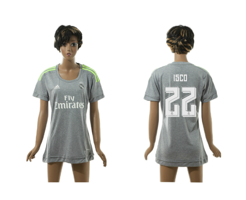 2015-16 Real Madrid 22 ISCO Away Women Thailand Jersey