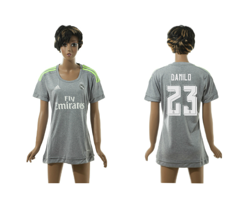 2015-16 Real Madrid 23 DANILO Away Women Thailand Jersey