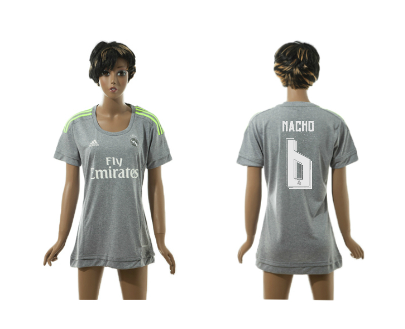 2015-16 Real Madrid 6 MACHO Away Women Thailand Jersey