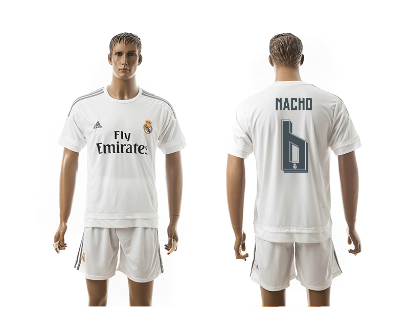 2015-16 Real Madrid 6 NACHO Home Jersey