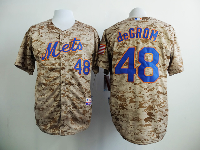 Mets 48 deGrom Camo Cool Base Jersey