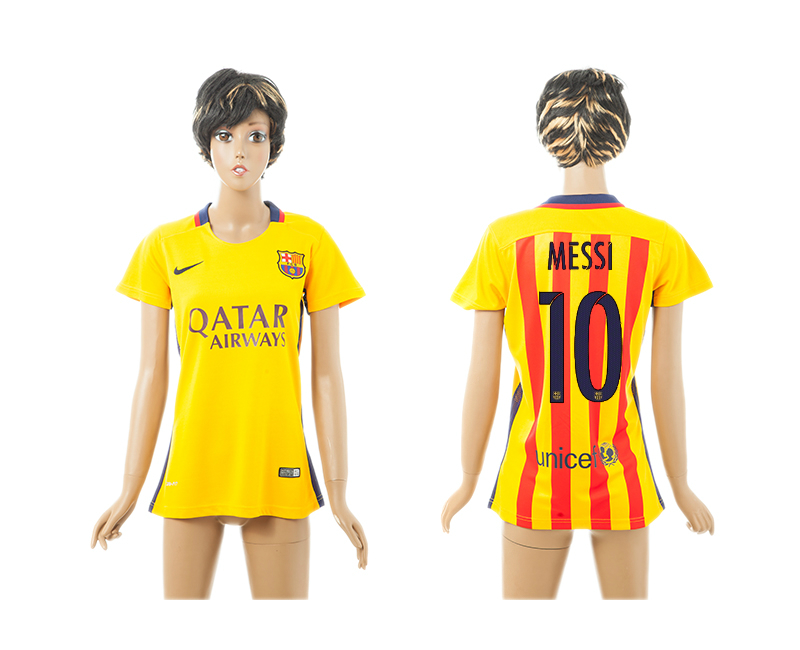 2015-16 Barcelona 10 MESSI Away Women Jersey