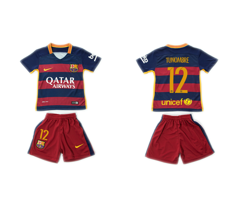 2015-16 Barcelona 12 TUNOMBRE Home Youth Jersey
