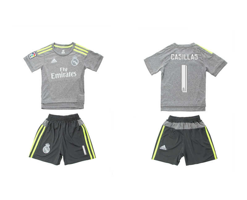 2015-16 Real Madrid 1 CASILLAS Away Youth Jersey